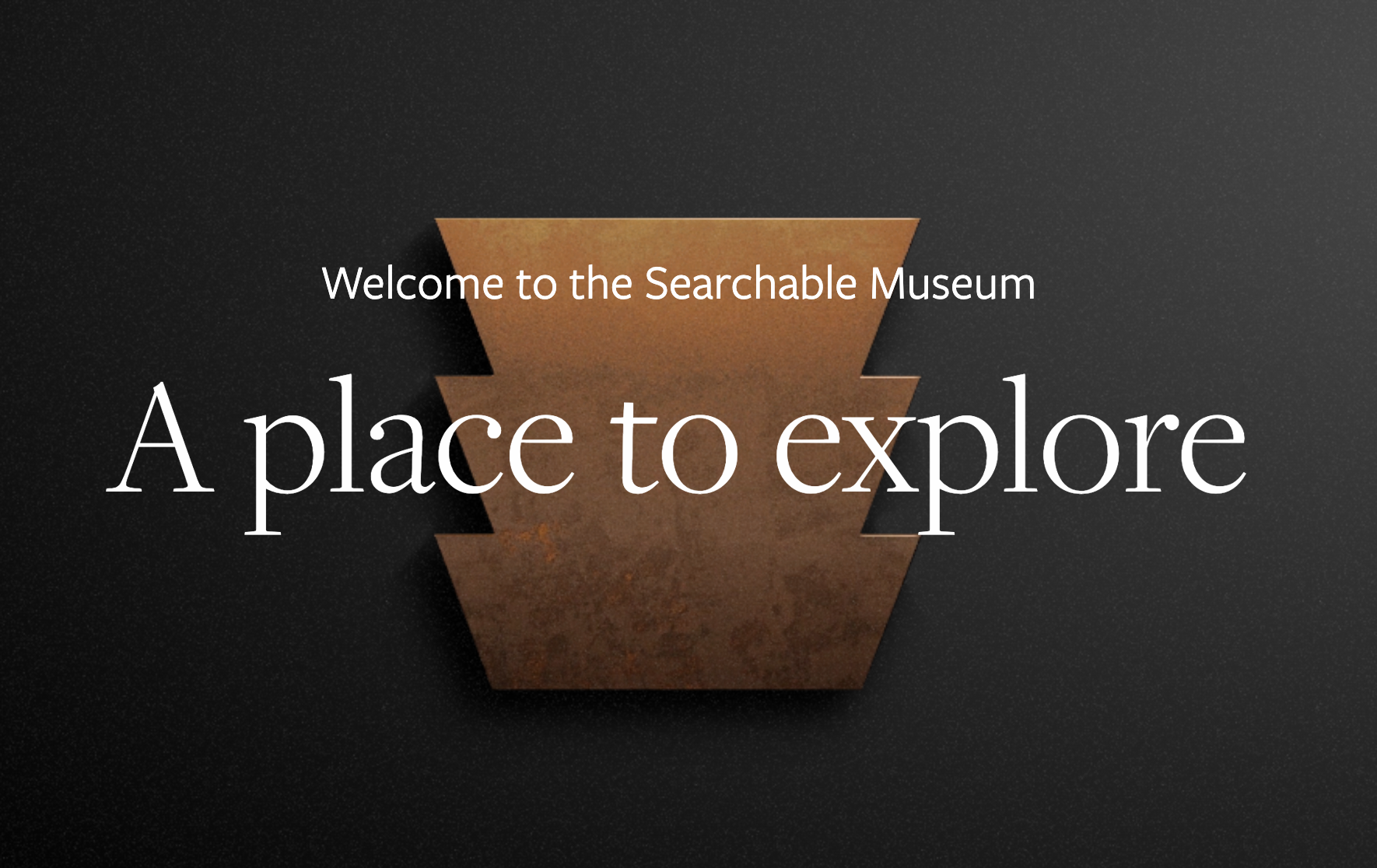 Searchable museum splash image