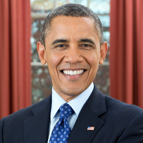 Official portrait of President Barack Obama in the Oval Office